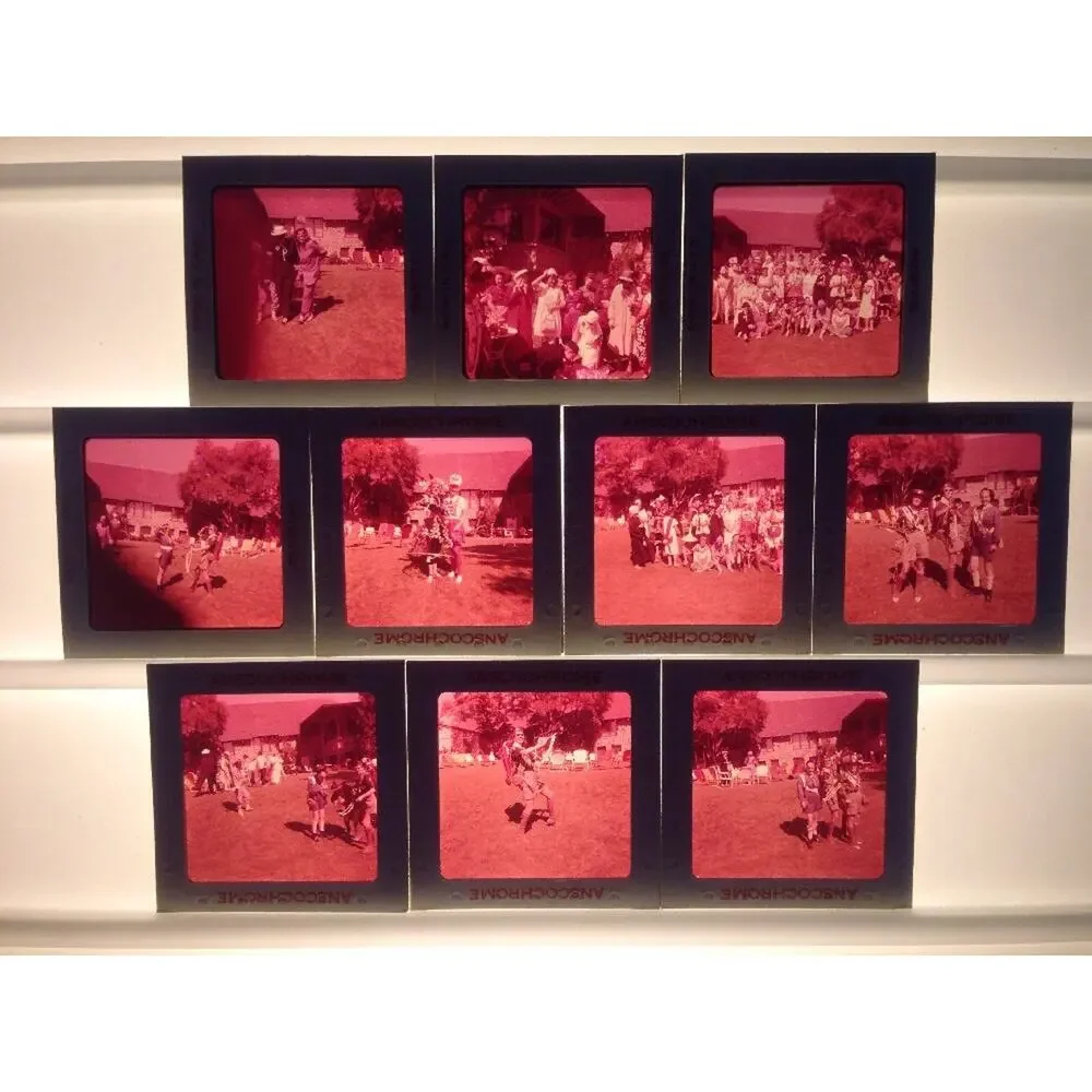 Lot 10 Vtg 1940s Halloween Costume Party Anscochrome Photographs Color Slides